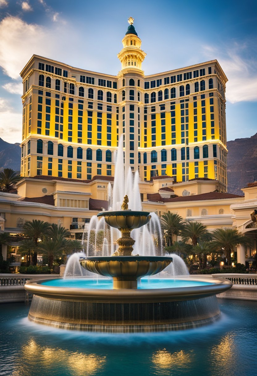 The Bellagio Las Vegas resort stands tall among the top 5 best resorts in Las Vegas, with its iconic fountains and luxurious architecture